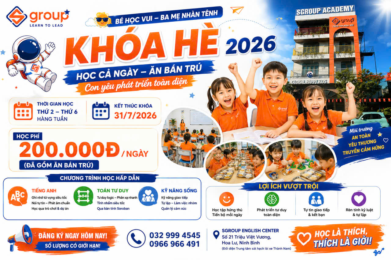 Thông tin Khóa hè 2026 SGROUP